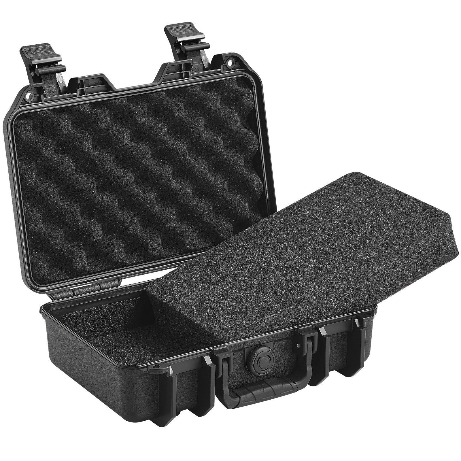 Cases & Skins: VEVOR Hard Pistol Cases with Pre-cut PU Foam, Waterproof & Dustproof Hard Gun Case for 1 Pistol, 12.59×9.01×4.4 in Lockable Pistol Case, Black
