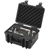 Storage Boxes: VEVOR Hard Pistol Cases with Pre-cut PU Foam, Waterproof & Dustproof Hard Gun Case for 2 Pistol, 14.1×11.5×7.6 in Lockable Pistol Case, Black