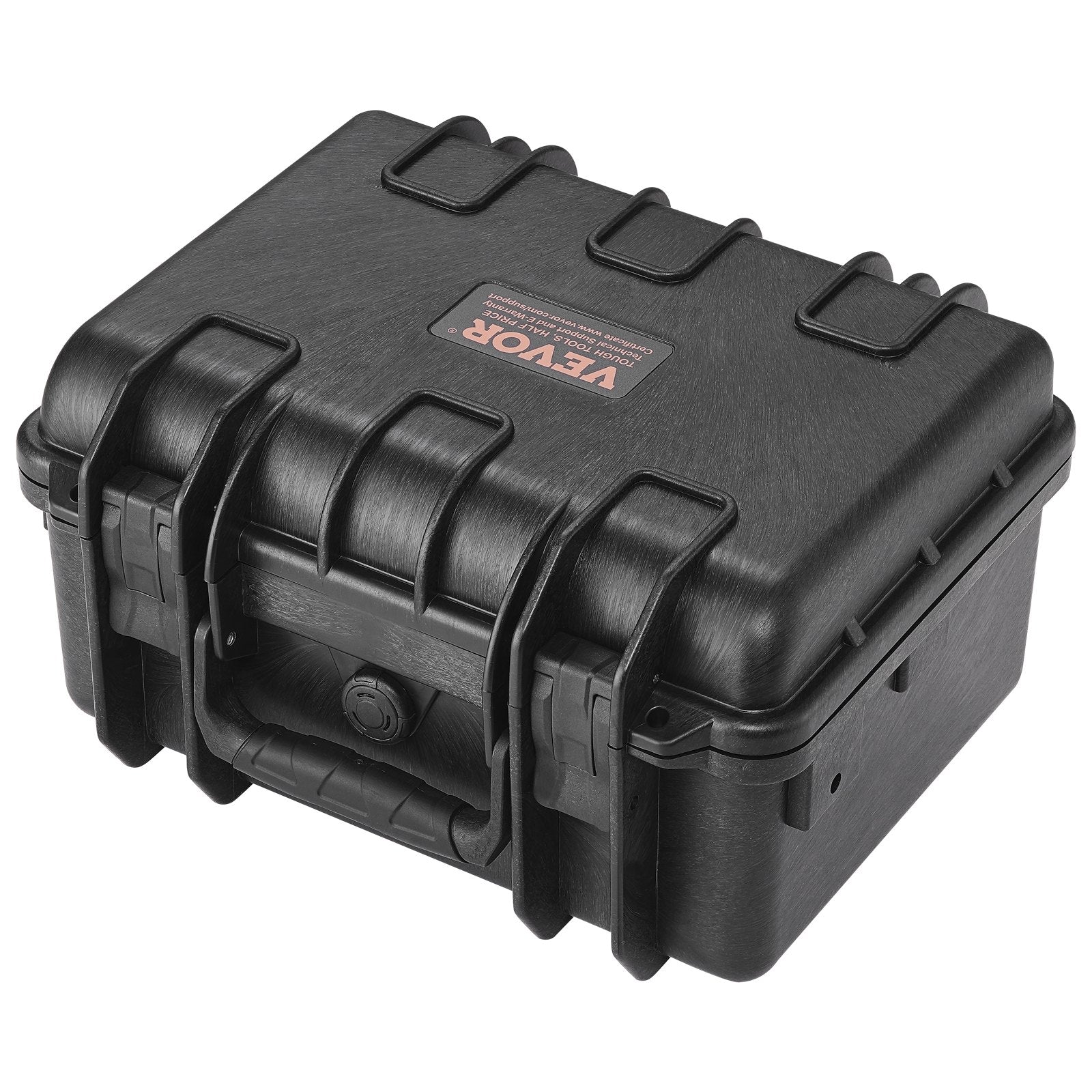 Storage Boxes: VEVOR Hard Pistol Cases with Pre-cut PU Foam, Waterproof & Dustproof Hard Gun Case for 2 Pistol, 14.1×11.5×7.6 in Lockable Pistol Case, Black