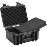 Storage Boxes: VEVOR Hard Pistol Cases with Pre-cut PU Foam, Waterproof & Dustproof Hard Gun Case for 2 Pistol, 14.1×11.5×7.6 in Lockable Pistol Case, Black