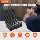 Storage Boxes: VEVOR Hard Pistol Cases with Pre-cut Lining Lockable Pistol Case for 5 Pistol