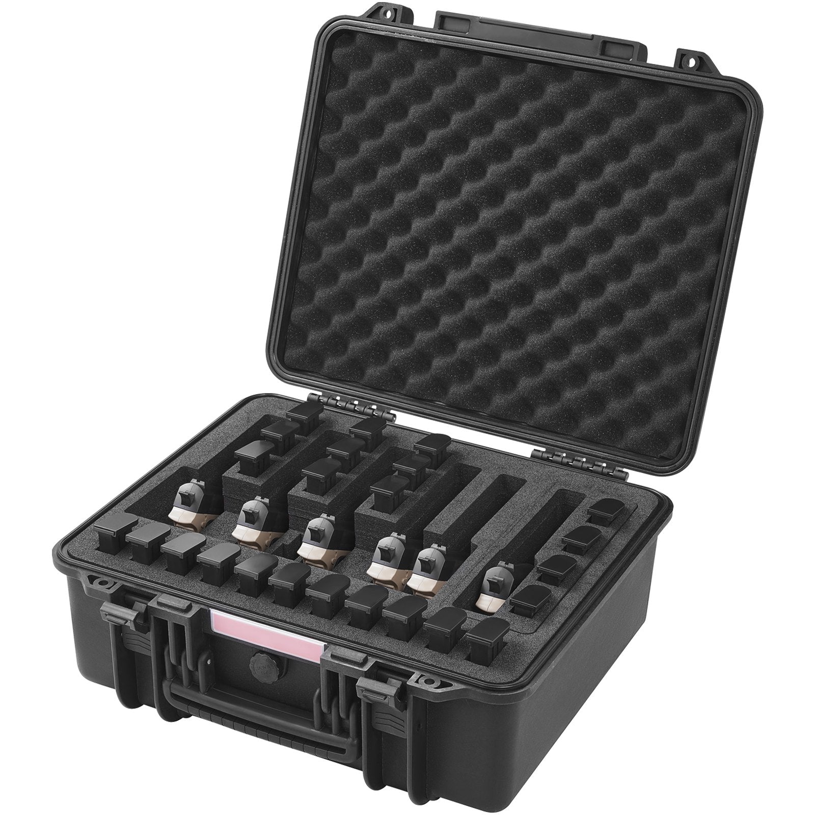 Storage Boxes: VEVOR Hard Pistol Cases with Pre-cut Lining Lockable Pistol Case for 6 Pistol