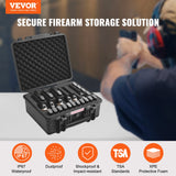 Storage Boxes: VEVOR Hard Pistol Cases with Pre-cut Lining Lockable Pistol Case for 6 Pistol