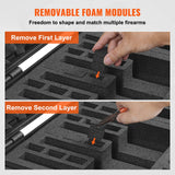 Storage Boxes: VEVOR Hard Pistol Cases with Pre-cut Lining Lockable Pistol Case for 6 Pistol