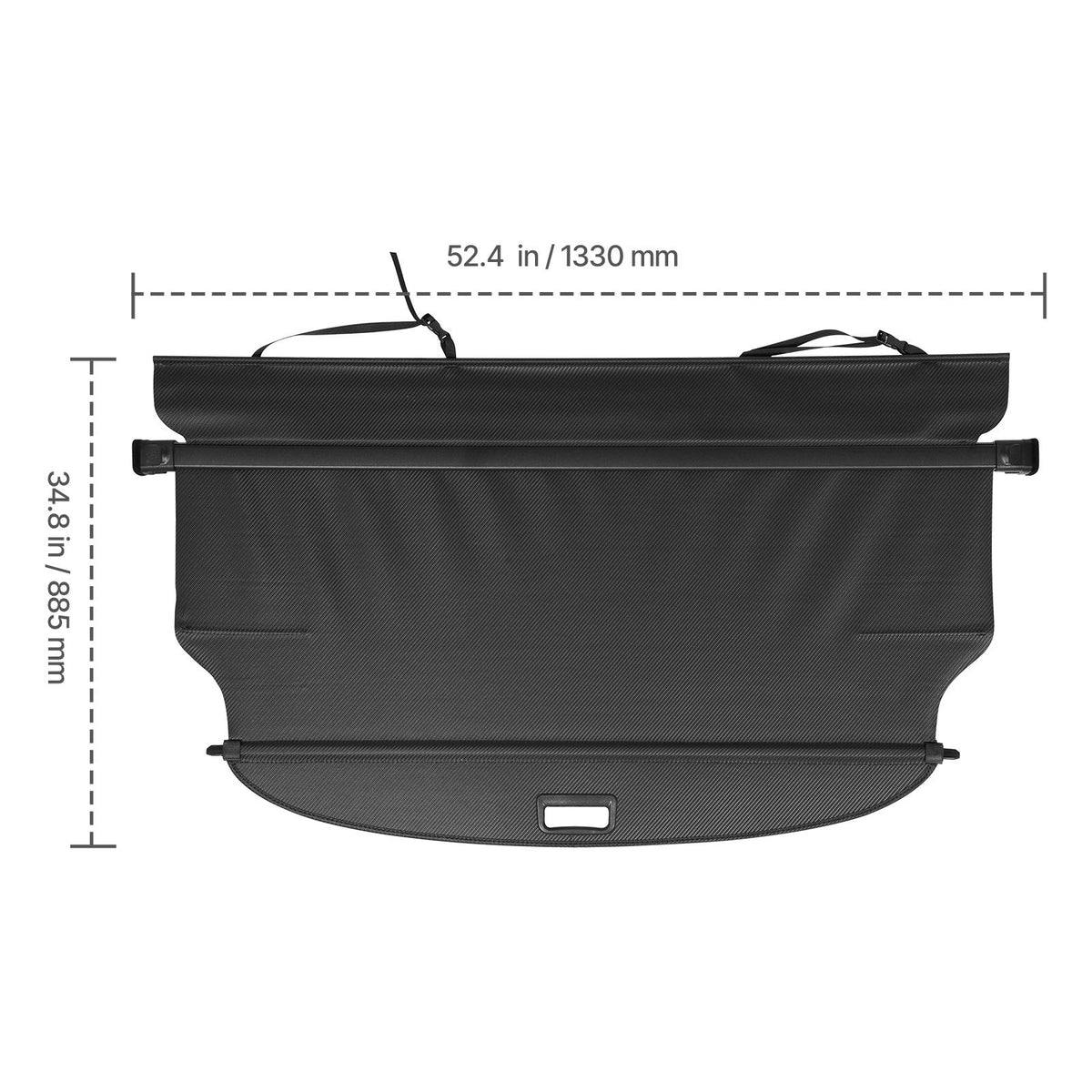 Retractable Cargo Cover, Carbon Fiber Texture Trunk Cover, Anti-Peeping Luggage Privacy Shield, Seamless Fixation Shade, Extended Version for GMC Terrain & Chevrolet Equinox 2018-2024 5-Seater