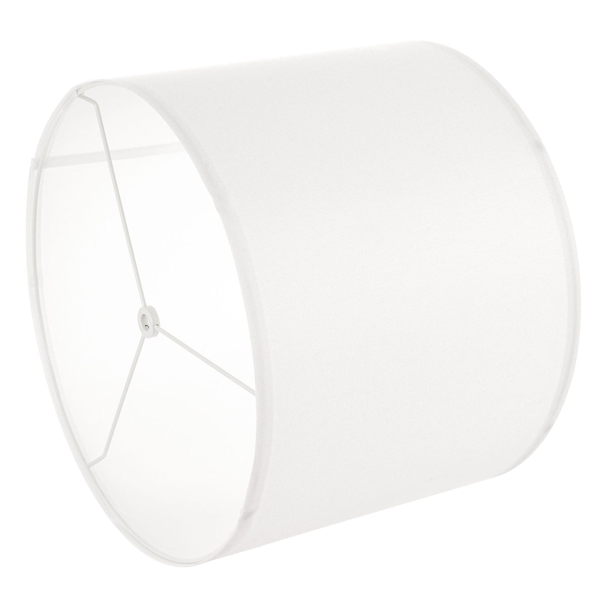 Drum Lamp Shade 2 Set, 33 cm Top x 33 cm Bottom x 25 cm High, Medium Drum Linen Lampshade, Replacement Lamp Shade for Table Lamps Floor Lamps Pendant Lights, Easy Assembly Required (Off-white)