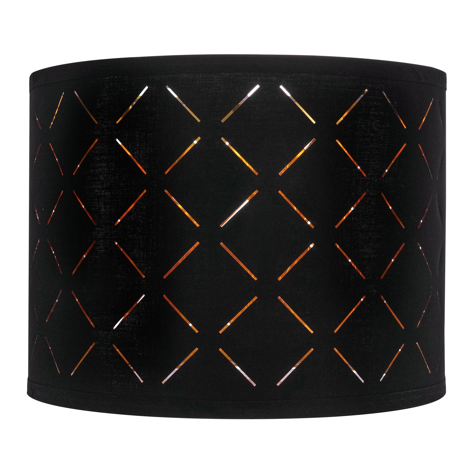Mirrors: VEVOR Drum Lamp Shade 2 Set, 33 cm Top x 33 cm Bottom x 25 cm High, Medium Drum Lampshade with Harp, Replacement Lamp Shade for Table Lamps Floor Lamps Pendant Lights, Black Diamond Hollow Design