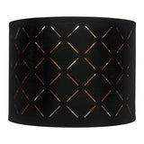 Mirrors: VEVOR Drum Lamp Shade 2 Set, 33 cm Top x 33 cm Bottom x 25 cm High, Medium Drum Lampshade with Harp, Replacement Lamp Shade for Table Lamps Floor Lamps Pendant Lights, Black Diamond Hollow Design