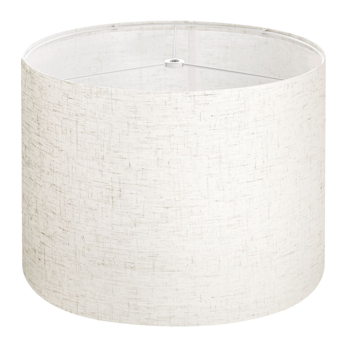 Drum Lamp Shade, 33 cm Top x 33 cm Bottom x 25 cm High, Medium Drum Linen Lampshade, Replacement Lamp Shade for Table Lamps Floor Lamps Pendant Lights, Easy Assembly Required (Light Linen)