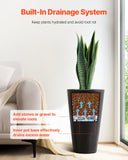 Pool Toys & Inflatables: VEVOR Tall Planter, Set of 2 Tall Round Tapered Planters, 59 cm Large Modern Gardening and Flower Plastic Pots, Decorative Tall Black Planter with Drainage Hole, for Porch, Patio, Indoor & Outdoor