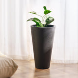 Pool Toys & Inflatables: VEVOR Tall Planter, Set of 2 Tall Round Tapered Planters, 59 cm Large Modern Gardening and Flower Plastic Pots, Decorative Tall Black Planter with Drainage Hole, for Porch, Patio, Indoor & Outdoor