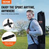 Outdoor Play Equipment: VEVOR Badminton Net, Height Adjustable Volleyball Net, 17ft Wide Foldable Pickleball Net, Portable Easy Setup Tennis Net Set with Poles, Stand and Carry Bag, for Kids Backyard Game Indoor Outdoor Use