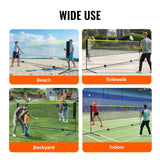 Outdoor Play Equipment: VEVOR Badminton Net, Height Adjustable Volleyball Net, 17ft Wide Foldable Pickleball Net, Portable Easy Setup Tennis Net Set with Poles, Stand and Carry Bag, for Kids Backyard Game Indoor Outdoor Use