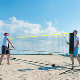 Outdoor Play Equipment: VEVOR Badminton Net, Height Adjustable Volleyball Net, 17ft Wide Foldable Pickleball Net, Portable Easy Setup Tennis Net Set with Poles, Stand and Carry Bag, for Kids Backyard Game Indoor Outdoor Use