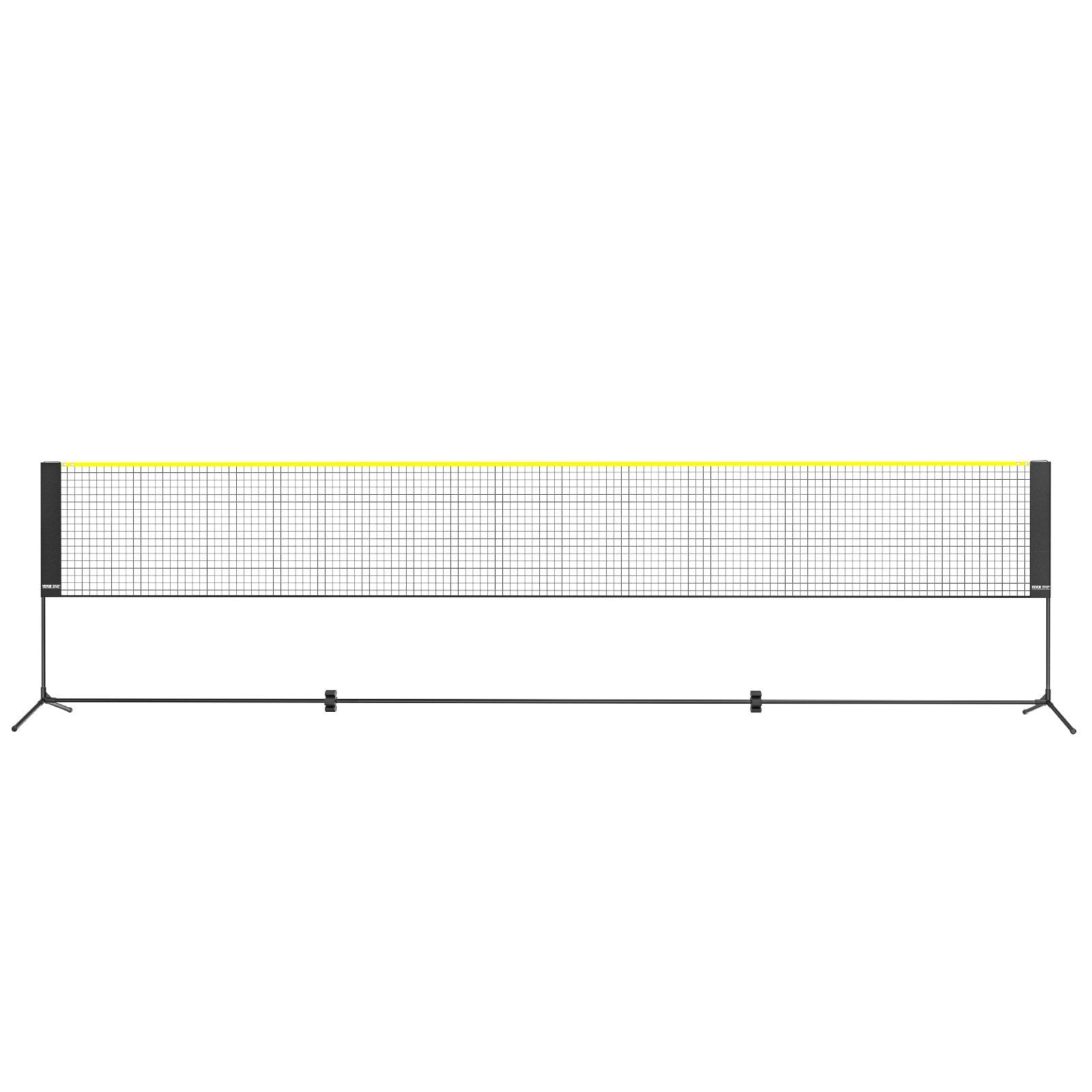 Outdoor Play Equipment: VEVOR Badminton Net, Height Adjustable Volleyball Net, 17ft Wide Foldable Pickleball Net, Portable Easy Setup Tennis Net Set with Poles, Stand and Carry Bag, for Kids Backyard Game Indoor Outdoor Use