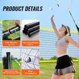 Tennis: VEVOR Badminton Net Set, Outdoor Backyard Beach Park Badminton Net, Portable Badminton Equipment Set, Adults Kids Badminton Net with Poles, Carrying Bag, 4 Iron Rackets, and 3 Nylon Shuttlecocks