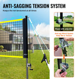 Tennis: VEVOR Badminton Net Set, Outdoor Backyard Beach Park Badminton Net, Portable Badminton Equipment Set, Adults Kids Badminton Net with Poles, Carrying Bag, 4 Iron Rackets, and 3 Nylon Shuttlecocks