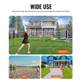 Tennis: VEVOR Badminton Net Set, Outdoor Backyard Beach Park Badminton Net, Portable Badminton Equipment Set, Adults Kids Badminton Net with Poles, Carrying Bag, 4 Iron Rackets, and 3 Nylon Shuttlecocks