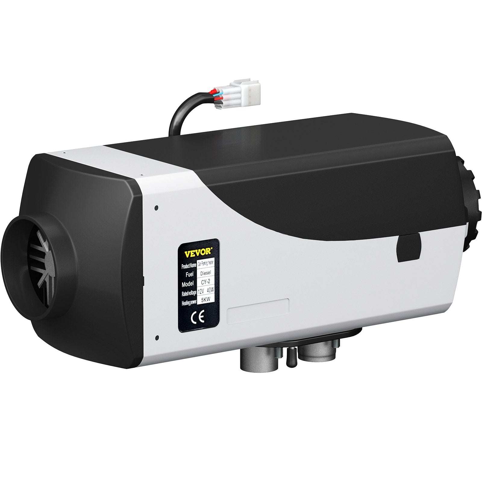 Fuel & Exhaust: VEVOR 5KW Diesel Air Heater 10L Tank Diesel Heater 12V Diesel Parking Heater Muffler with LCD Thermostat and Remote Control for RV Bus Trailer Motor-home and Boats