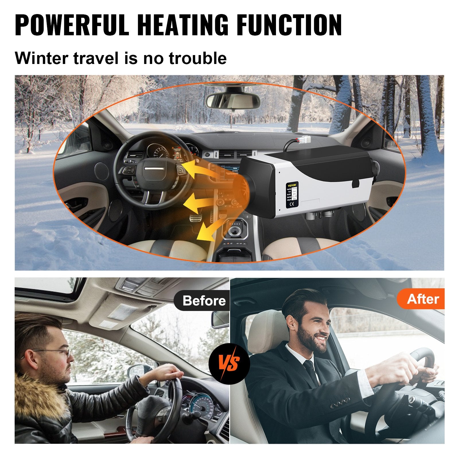 Fuel & Exhaust: VEVOR 5KW Diesel Air Heater 10L Tank Diesel Heater 12V Diesel Parking Heater Muffler with LCD Thermostat and Remote Control for RV Bus Trailer Motor-home and Boats