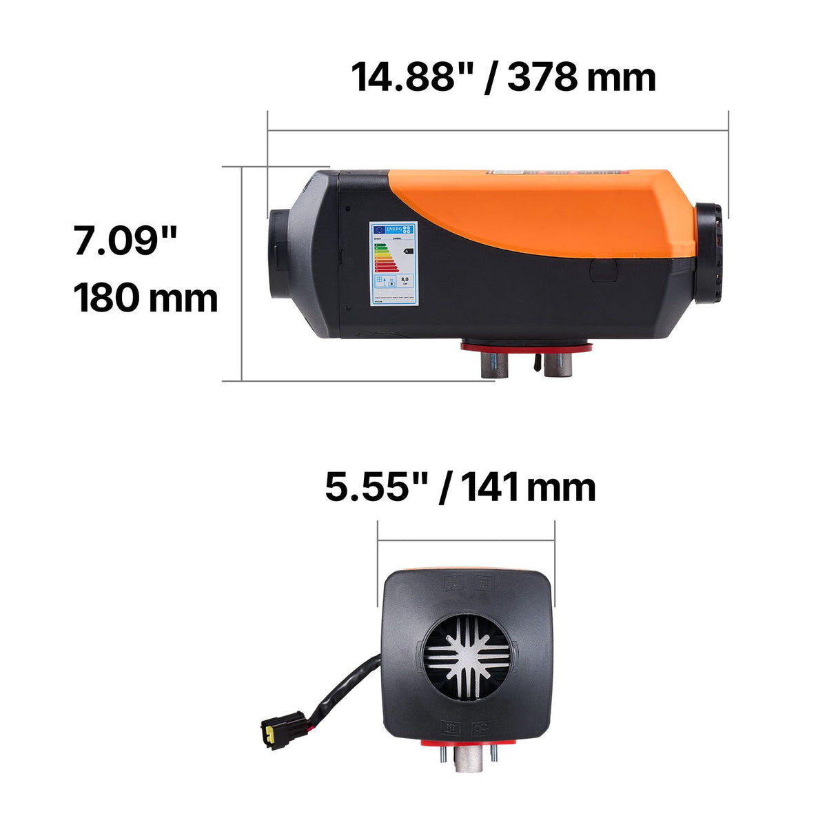 Diesel Air Heater, 8 kW DC12-24V, Fast Heating Diesel Parking Heater with Remote Control and Color Digital Display, 10L Fuel Tank, Low Noise, Voice Announcement, for RV, Truck, Boat and Trailer