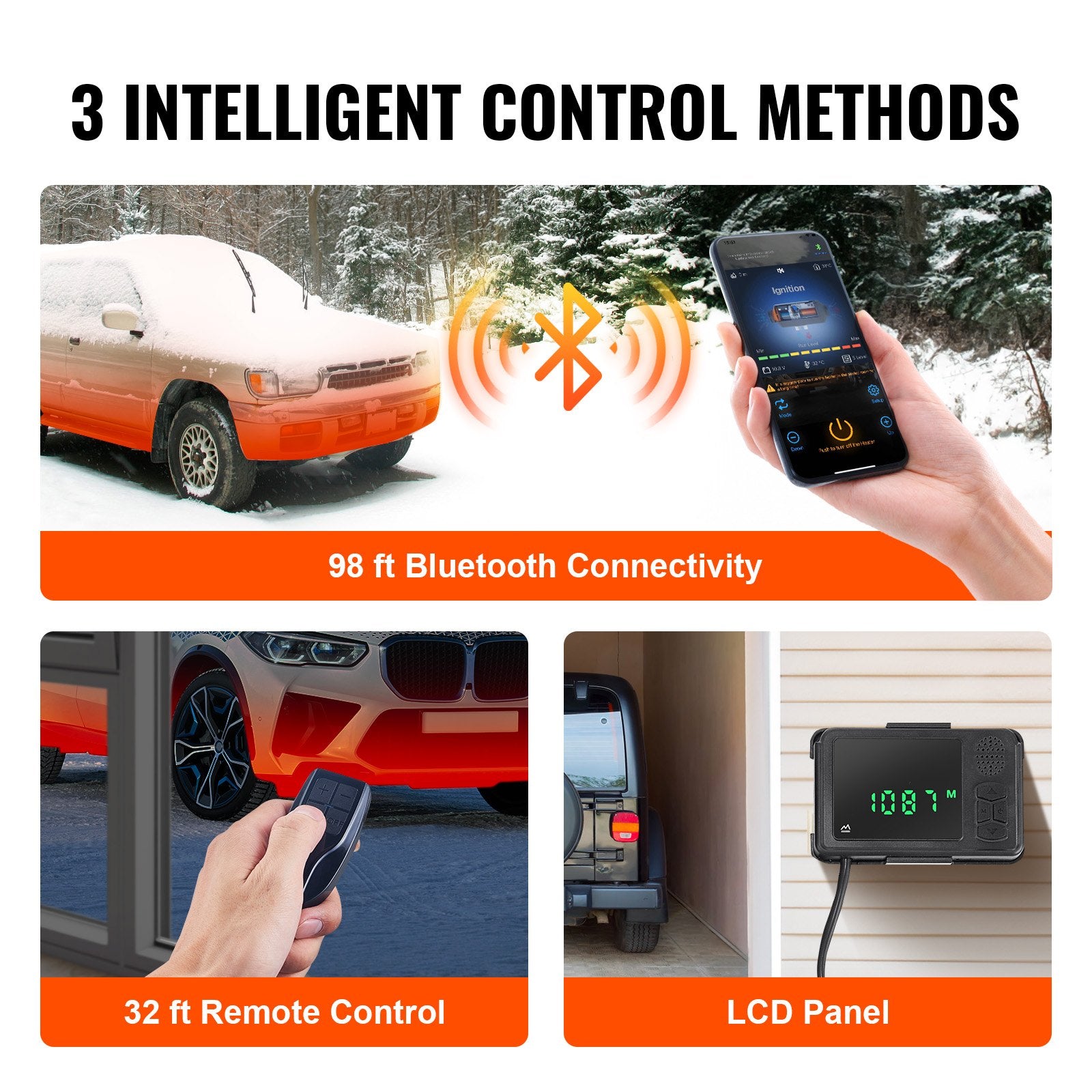 Automotive Repair & Speciality Tools: VEVOR Bluetooth App Control Diesel Air Heater, 12V 2KW Diesel Heater with Automatic Altitude Adjustment, Remote Control and LCD, Diesel Parking Heater for RV Trailer Camper Van Boat And Indoors