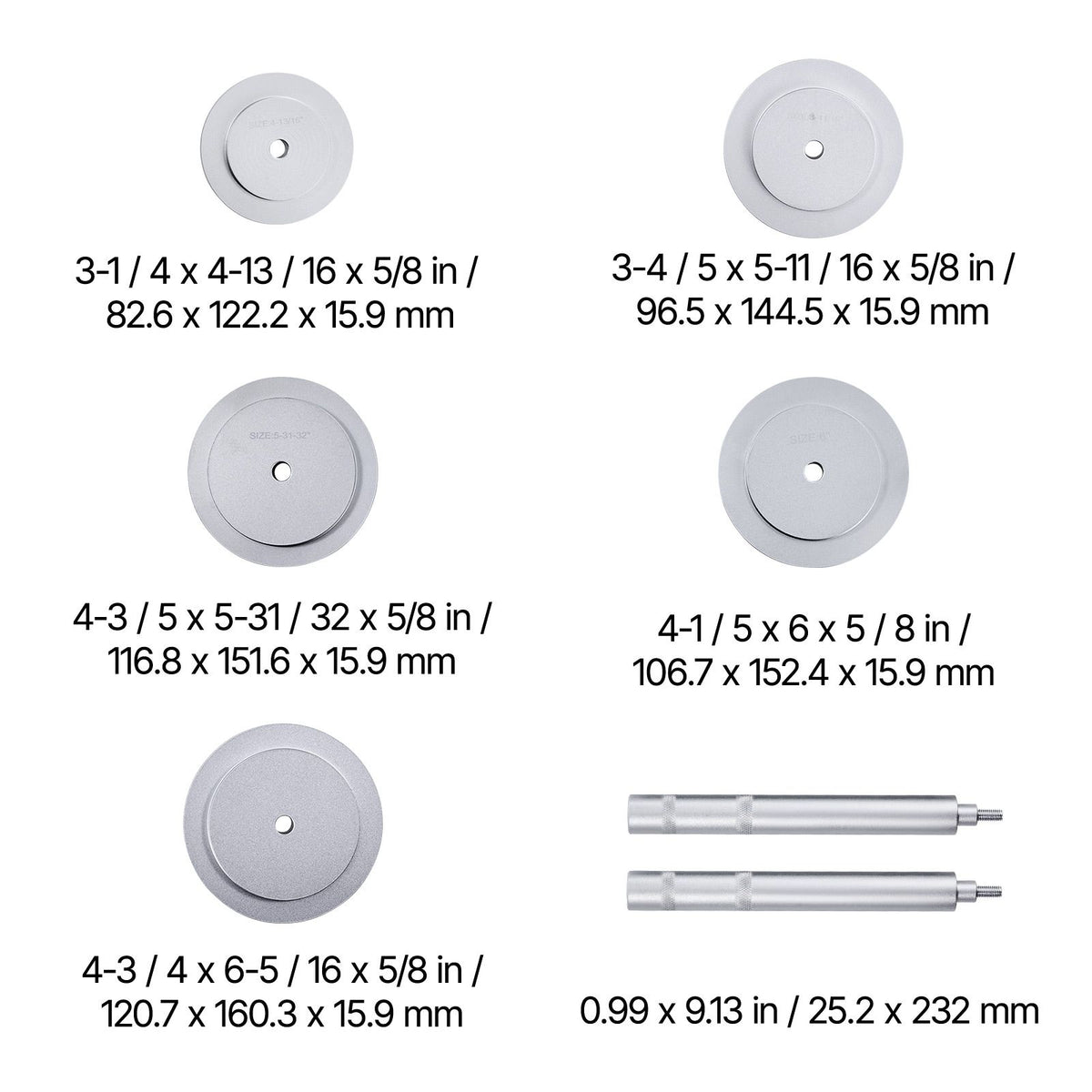 Bearing Press Kit, 7 Pcs, Bearing Race and Seal Driver Set with 5 Bushings, Handle Shaft and Extension Rod, Bushing Driver Tool Set, Heavy Duty Removal Installation Tool Kit with Storage Case