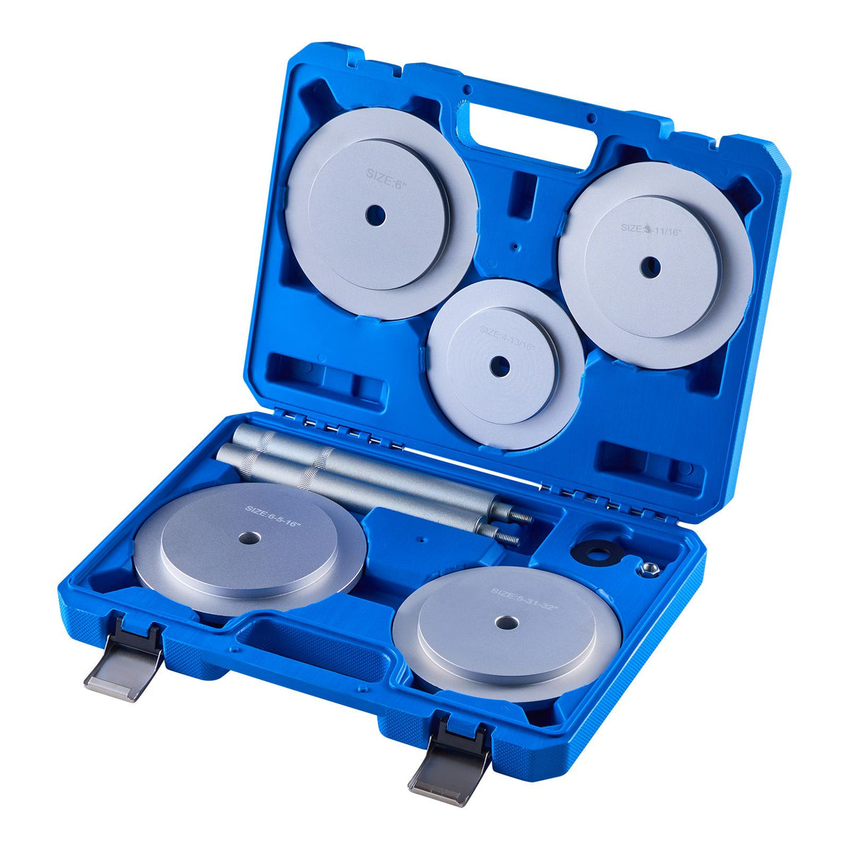 Bearing Press Kit, 7 Pcs, Bearing Race and Seal Driver Set with 5 Bushings, Handle Shaft and Extension Rod, Bushing Driver Tool Set, Heavy Duty Removal Installation Tool Kit with Storage Case