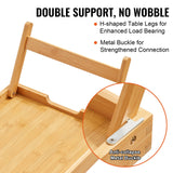 Calendars, Organisers & Planners: VEVOR Bed Tray Table with Foldable Legs, Bamboo Breakfast Tray for Sofa, Bed, Eating, Snacking, and Working, Folding Serving Laptop Desk Tray, Portable Food Snack Platter for Picnic, 40x28 cm
