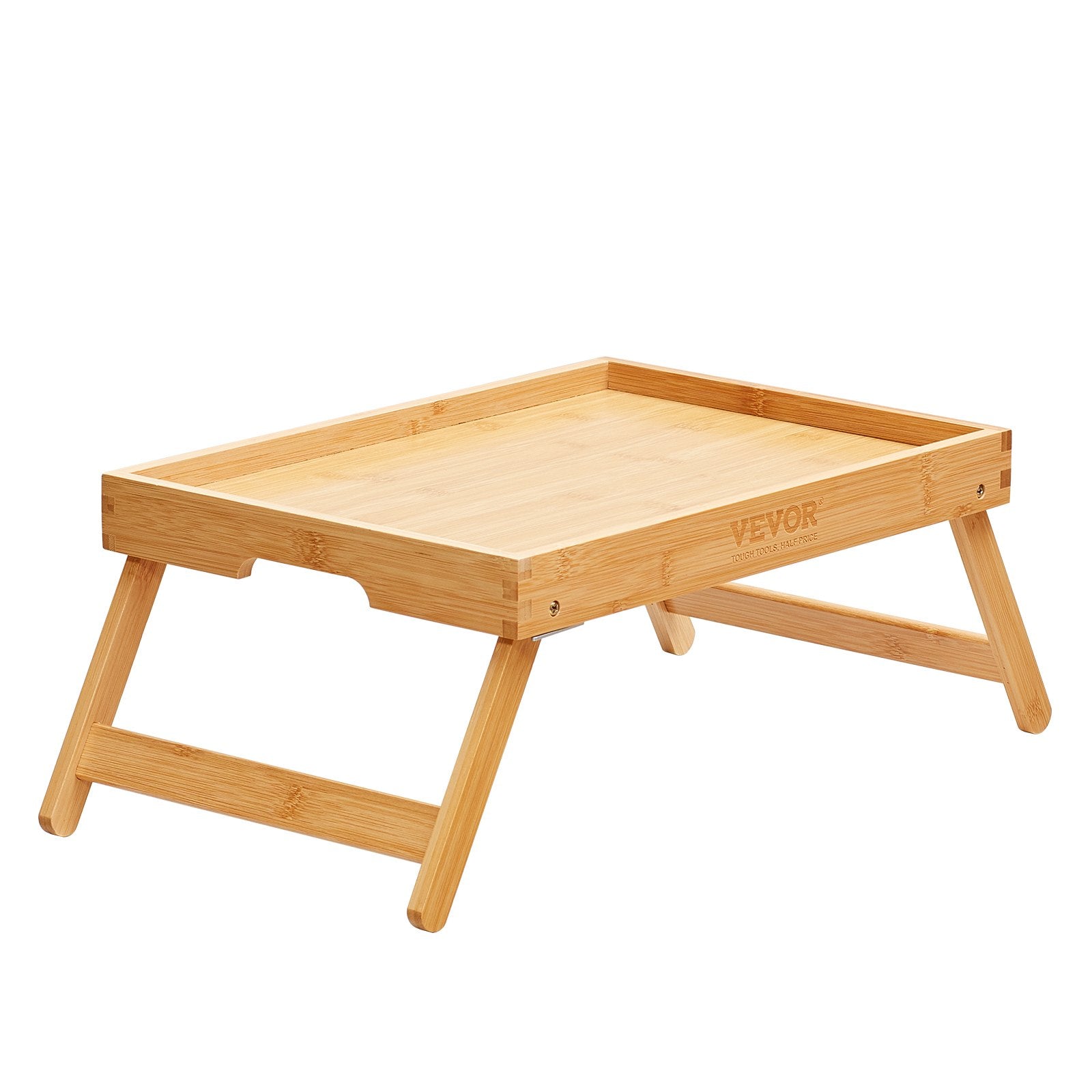 Calendars, Organisers & Planners: VEVOR Bed Tray Table with Foldable Legs, Bamboo Breakfast Tray for Sofa, Bed, Eating, Snacking, and Working, Folding Serving Laptop Desk Tray, Portable Food Snack Platter for Picnic, 40x28 cm