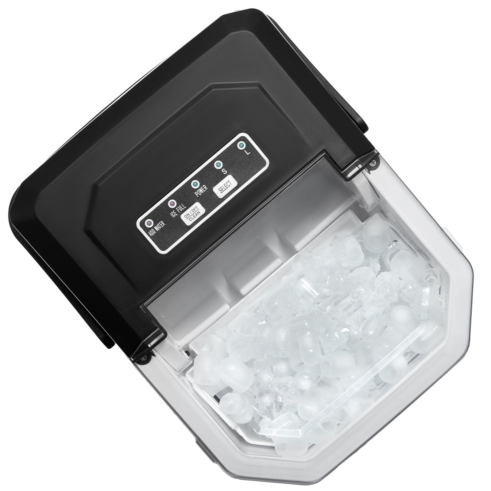 Fish Food: VEVOR Portable Countertop Ice Maker 26Lbs/24H Self-Cleaning with Scoop Basket