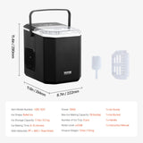 Fish Food: VEVOR Portable Countertop Ice Maker 26Lbs/24H Self-Cleaning with Scoop Basket