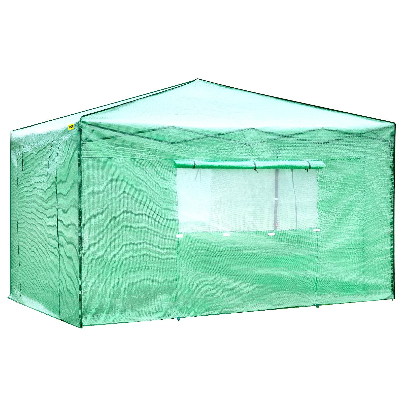 Canopies & Gazebos: VEVOR 12\'x 8\'x 8\' Pop-Up Greenhouse, Set Up in Minutes, Portable Greenhouse with Doors & Windows. High Strength PE Cover & Powder-Coated Steel Construction