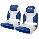 Boating Accessories: VEVOR Boat Seats, 555 mm High Back Boat Seat, Folding Boat Chair with Thickened Sponge Padding and Hinge, Fold-Down Boat Captain Chairs for Fishing Boat, Sightseeing Boat, Speedboat, Canoe, 2-Pack