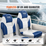 Boating Accessories: VEVOR Boat Seats, 555 mm High Back Boat Seat, Folding Boat Chair with Thickened Sponge Padding and Hinge, Fold-Down Boat Captain Chairs for Fishing Boat, Sightseeing Boat, Speedboat, Canoe, 2-Pack