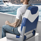 Boating Accessories: VEVOR Boat Seats, 555 mm High Back Boat Seat, Folding Boat Chair with Thickened Sponge Padding and Hinge, Fold-Down Boat Captain Chairs for Fishing Boat, Sightseeing Boat, Speedboat, Canoe, 2-Pack
