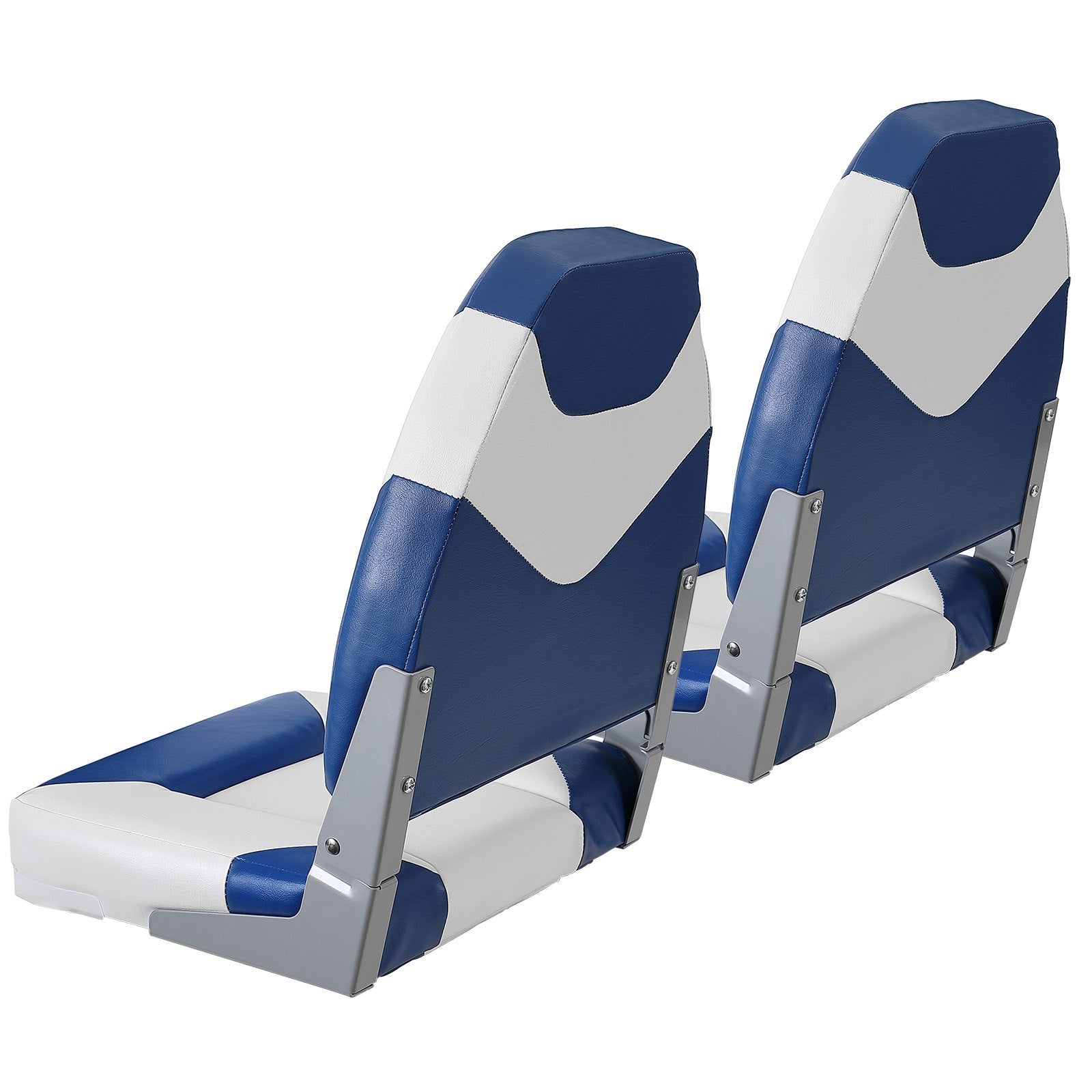 Boating Accessories: VEVOR Boat Seats, 555 mm High Back Boat Seat, Folding Boat Chair with Thickened Sponge Padding and Hinge, Fold-Down Boat Captain Chairs for Fishing Boat, Sightseeing Boat, Speedboat, Canoe, 2-Pack