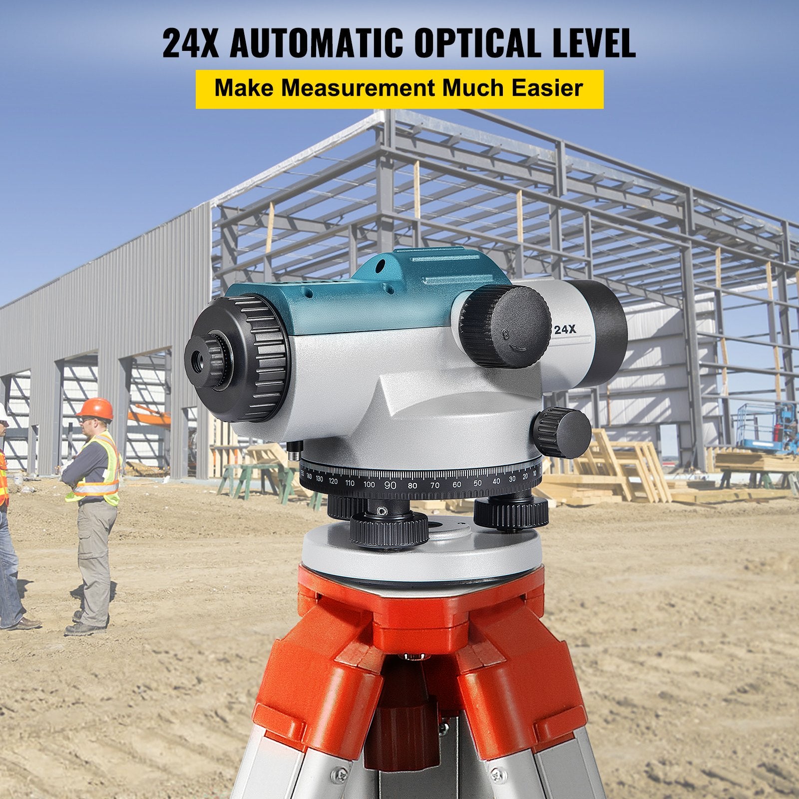Automotive Repair & Speciality Tools: VEVOR Automatic Optical Level 24X Optical Auto Level Kit High Precision Height/Distance/Angle Level Measure Builders Level with Magnetic Dampened Compensator and Transport Lock, IP54 Waterproof