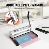 Hand Tools: VEVOR Binding Machine, Comb Binding Machine 21-Holes Binding 450 Sheets, Book Binder Machine with 100 PCS 3/8'' Comb Binding Spines, for Letter Size, A4, A5