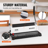 Hand Tools: VEVOR Coil Spiral Binding Machine, Manual Book Maker 34-Holes Binding 120 Sheets, Punch Binder with Adjustable Side Margin, for Letter Size, A4, A5