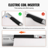 Hand Tools: VEVOR Coil Spiral Binding Machine, Manual Book Maker with Electric Binding, 46-Holes Binding 500 Sheets Punch Binder, with 100pcs 5/16'' Coil Binding Spines, for Letter Size, A4, A5