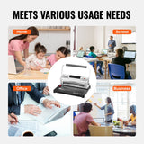 Hand Tools: VEVOR Coil Spiral Binding Machine, Manual Book Maker with Electric Binding, 46-Holes Binding 500 Sheets Punch Binder, with 100pcs 5/16'' Coil Binding Spines, for Letter Size, A4, A5