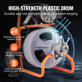 Gardening Tools: VEVOR Drain Cleaner Machine 75FT x 3/8 Inch Auto Feed with Wheels & 8 Cutters
