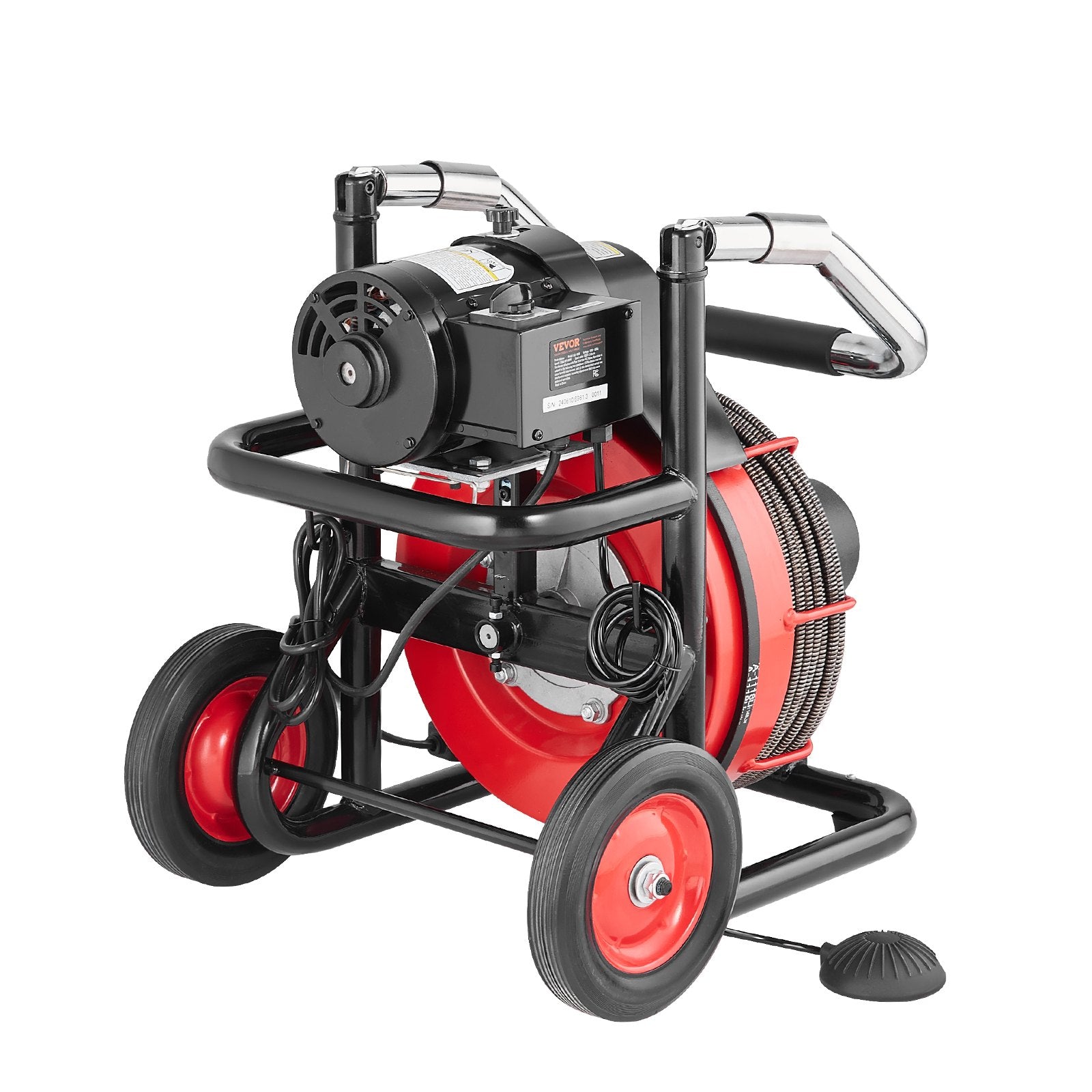 Farm Equipment: VEVOR Drain Cleaner Machine Electric Drain Auger 100FT x 3/8 In Auto Feed