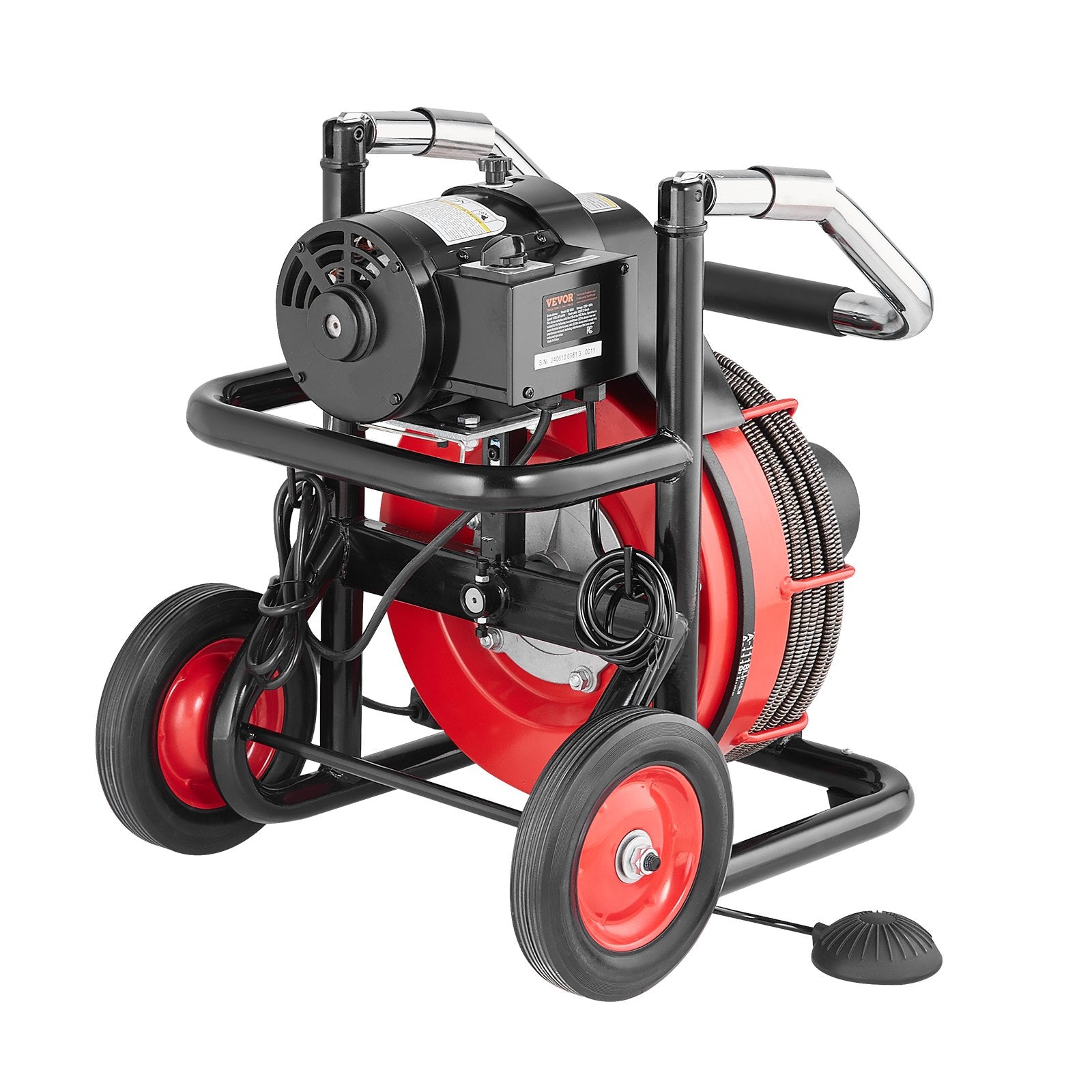 Farm Equipment: VEVOR Drain Cleaner Machine Electric Drain Auger 100FT x 3/8 In Auto Feed