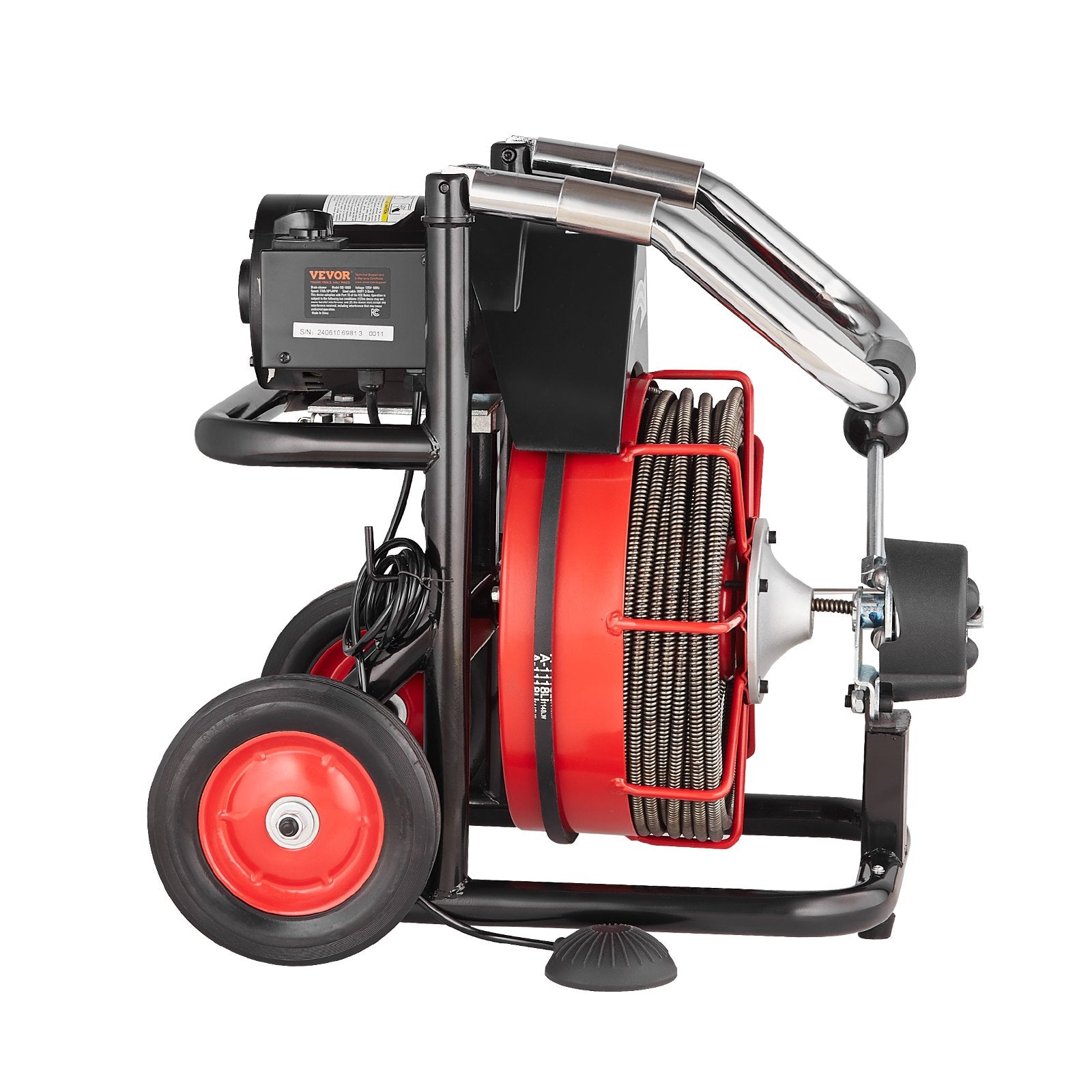 Farm Equipment: VEVOR Drain Cleaner Machine Electric Drain Auger 100FT x 3/8 In Auto Feed