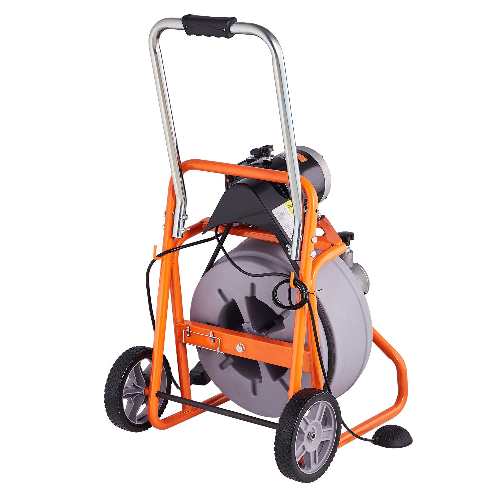 Gardening Tools: VEVOR Drain Cleaner Machine 75FT x 1/2 Inch Auto Feed with Wheels & 8 Cutters
