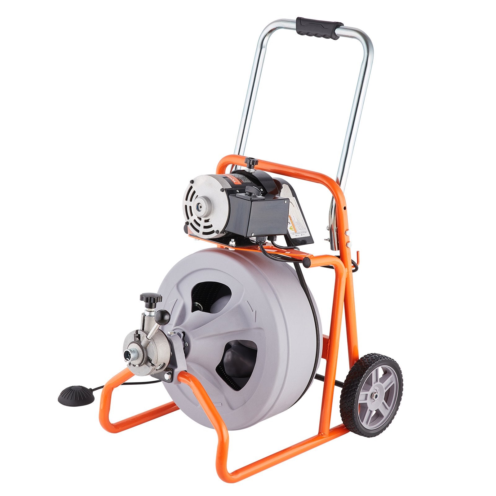 Gardening Tools: VEVOR Drain Cleaner Machine 75FT x 1/2 Inch Auto Feed with Wheels & 8 Cutters