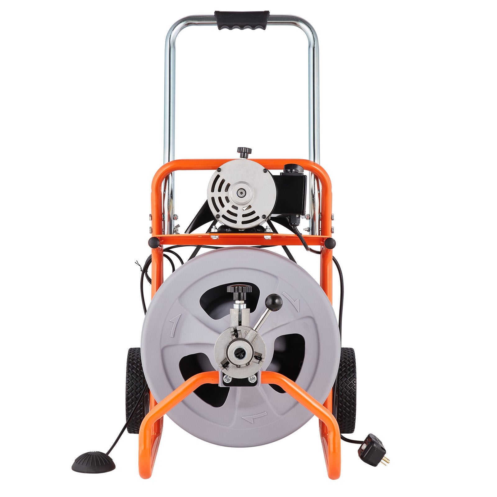 Gardening Tools: VEVOR Drain Cleaner Machine 75FT x 1/2 Inch Auto Feed with Wheels & 8 Cutters
