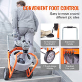 Gardening Tools: VEVOR Drain Cleaner Machine 100FT x 3/8 Inch, Auto Feed Sewer Snake Drain Auger on Wheels, Portable Drain Cleaning Machine with 8 Cutters & Air-activated Foot Switch for 2" to 4" Pipes